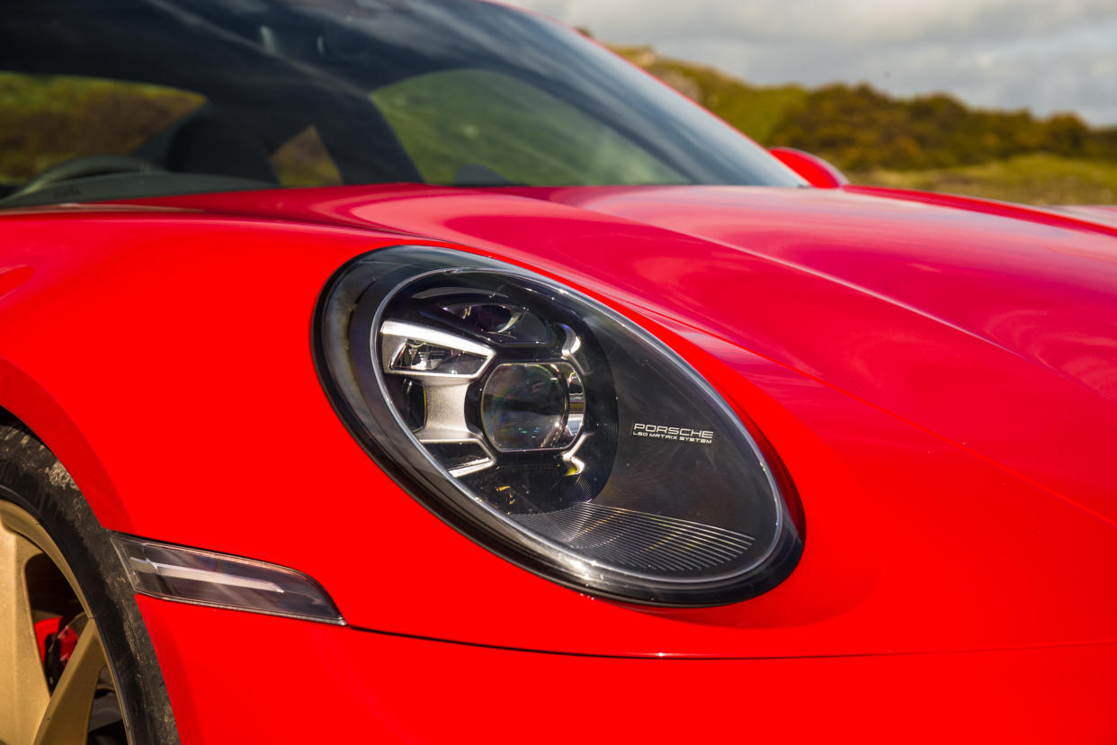 Oval headlights are a highlight on the new 911