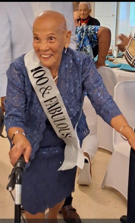 Weada Matthews on her 100th birthday