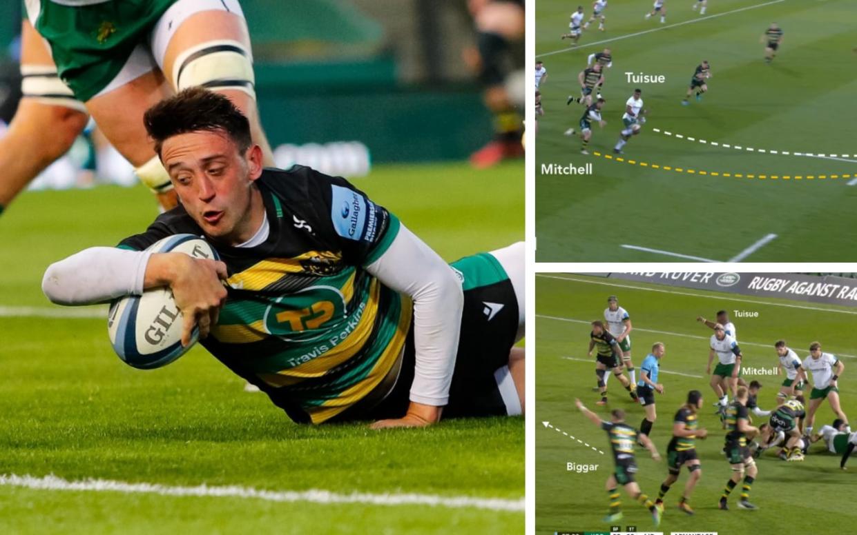 Alex Mitchell stood out with a two-try performance against London Irish - PA