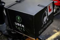 An UberEATS food delivery scooter is seen parked in London, Britain September 7, 2016. REUTERS/Neil Hall