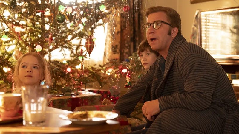 Julianna Layne as Julie, River Drosche as Mark, and Peter Billingsley as Ralphie Parker in A Christmas Story Christmas