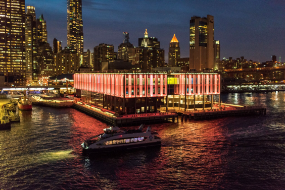 Lower Manhattan's Seaport District, which overlooks Brooklyn