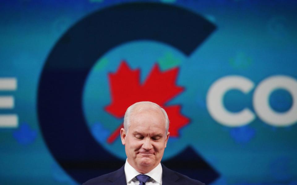 Conservative party leader Erin O'Toole concedes during the election night party in Oshawa - Chris Helgren/Reuters