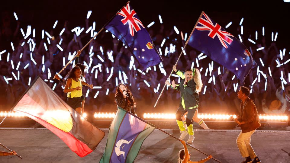 Australian singer Vanessa Amorosi performs during the closing ceremony on August 8, 2022. - John Sibley/Reuters/FILE