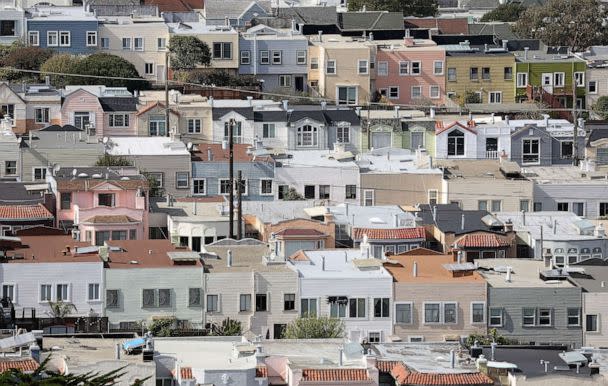 PHOTO: FILE - Rows of homes are seen in the Sunset District, Feb. 20, 2023 in San Francisco. (Justin Sullivan/Getty Images, FILE)