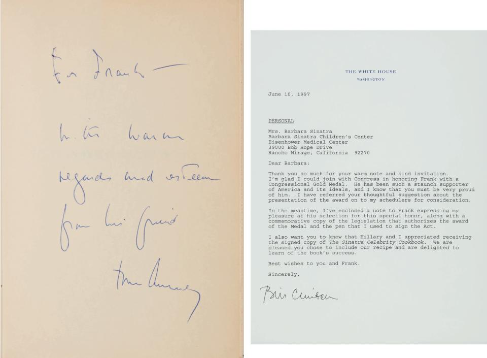 Letters from Presidents John F. Kennedy and Bill Clinton.