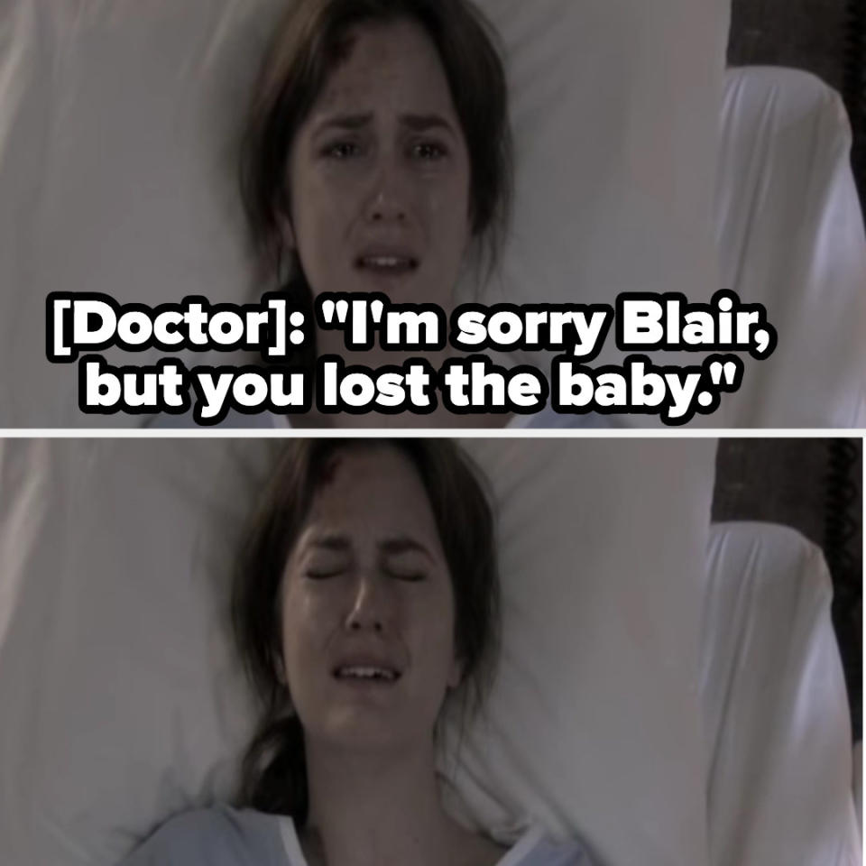 Blair's doctor tells her she lost the baby