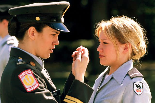 Buena Vista/Kobal/Shutterstock Christy Carlson Romano and Hilary Duff in 2002's "Cadet Kelly"