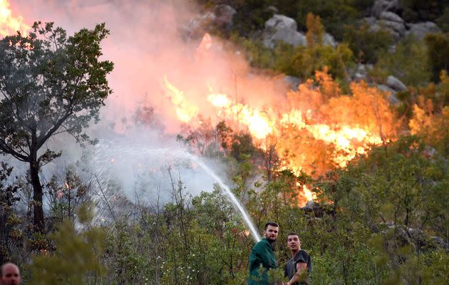 A wildfire in Neum, Bosnia and Herzegovina last August after full 3 months of drought in the area, potentially triggered by a change in the local climate