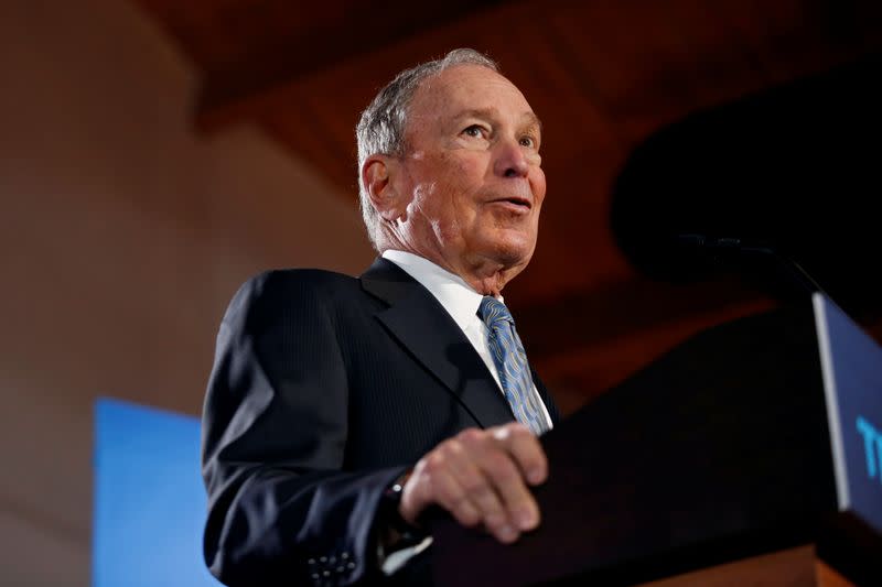 Democratic presidential candidate Michael Bloomberg attend a campaign event in Chattanooga