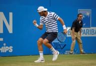 Tennis - Aegon Championships - Queen’s Club, London, Britain - June 25, 2017 Spain's Feliciano Lopez celebrates during the final against Croatia's Marin Cilic Action Images via Reuters/Tony O'Brien