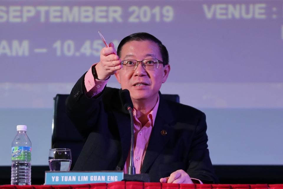 Finance Minister Lim Guan Eng answers questions during the Special Voluntary Disclosure Programme in Petaling Jaya September 16, 2019. — Picture by Ahmad Zamzahuri