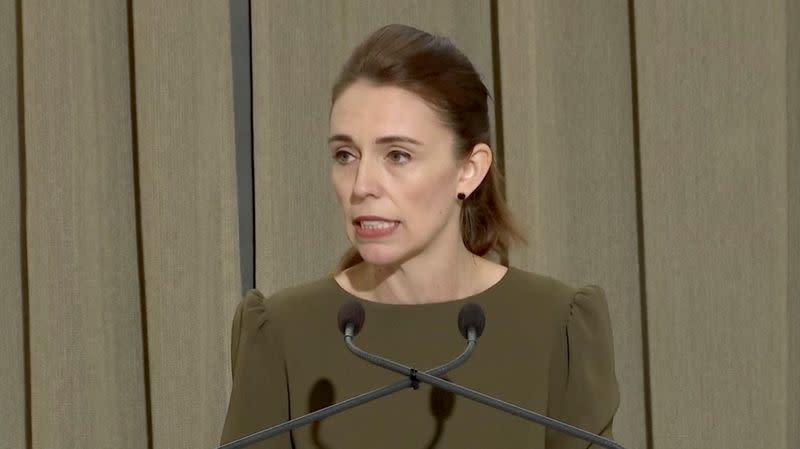 New Zealand's Prime Minister Jacinda Ardern speaks at a news conference in Wellington