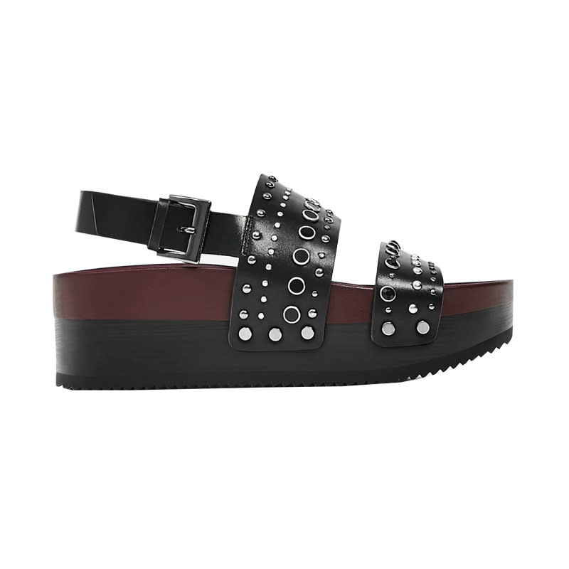 <a rel="nofollow noopener" href="https://www.zara.com/us/en/woman/shoes/flat-sandals/studded-leather-platform-wedges-c358010p4261589.html" target="_blank" data-ylk="slk:Studded Leather Platform Wedges, Zara, $70Select boyish shapes marked with tough embellishments, like this studded flatform, for a cool, off-duty feel.;elm:context_link;itc:0;sec:content-canvas" class="link ">Studded Leather Platform Wedges, Zara, $70<p>Select boyish shapes marked with tough embellishments, like this studded flatform, for a cool, off-duty feel.</p> </a>