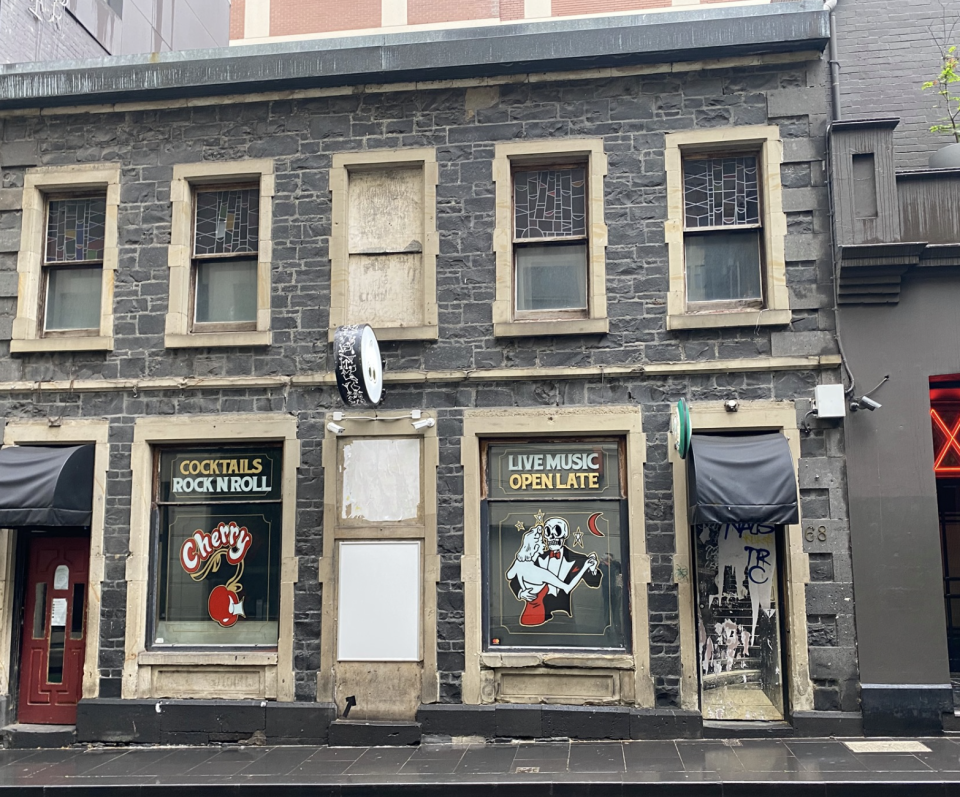 Cherry Bar in Melbourne where 13 people didn't show up for their booking on Thursday evening.