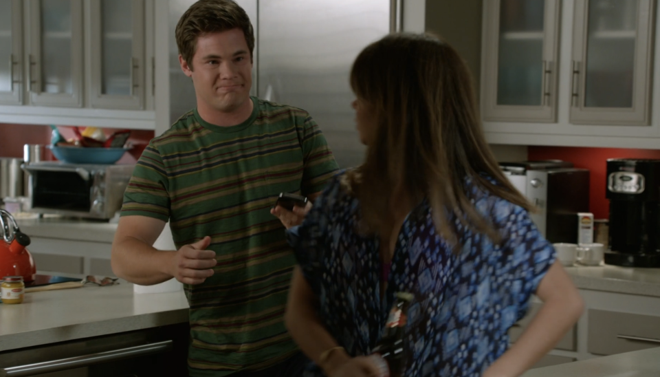 Sarah: I met Adam before before he was even on Modern Family. The first time I met him was, like, at the Sherman Oaks Galleria — I was leaving the movie theater, and he was going in with Blake [Anderson] from Workaholics. My buddy [Matt] Shively was like, 