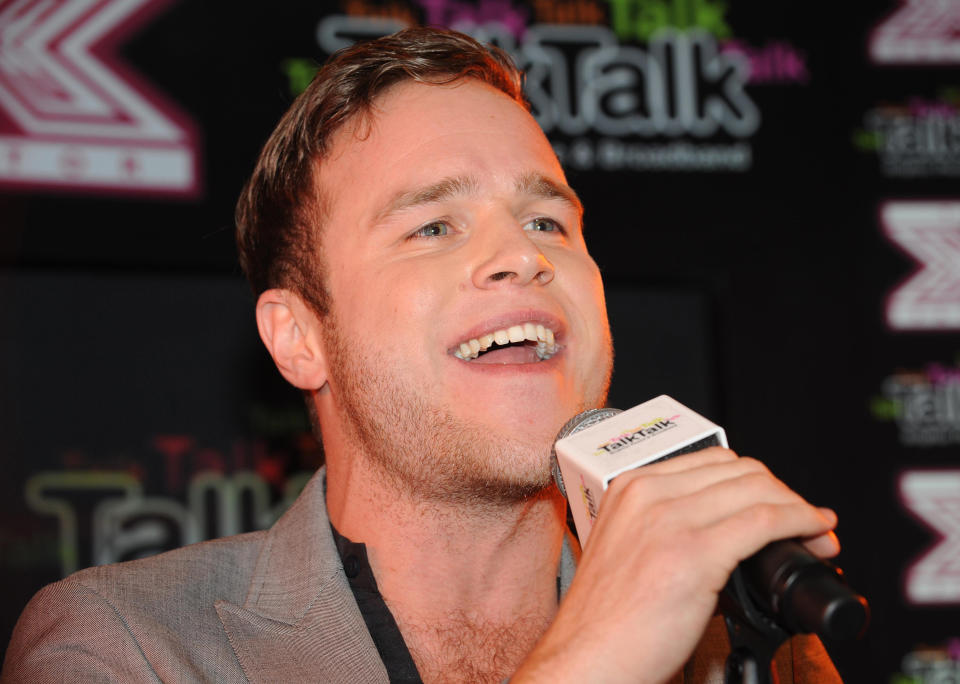 X Factor 2009 finalist Olly Murs performing a secret gig London.