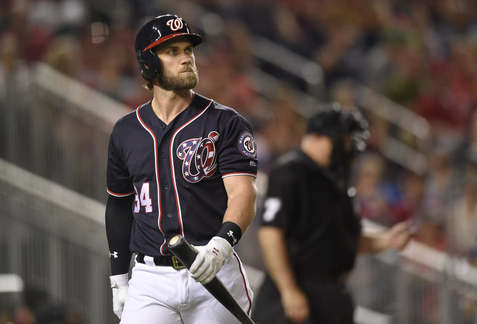 Bryce Harper wants to walk away from the Nationals as a champion. (AP Photo)