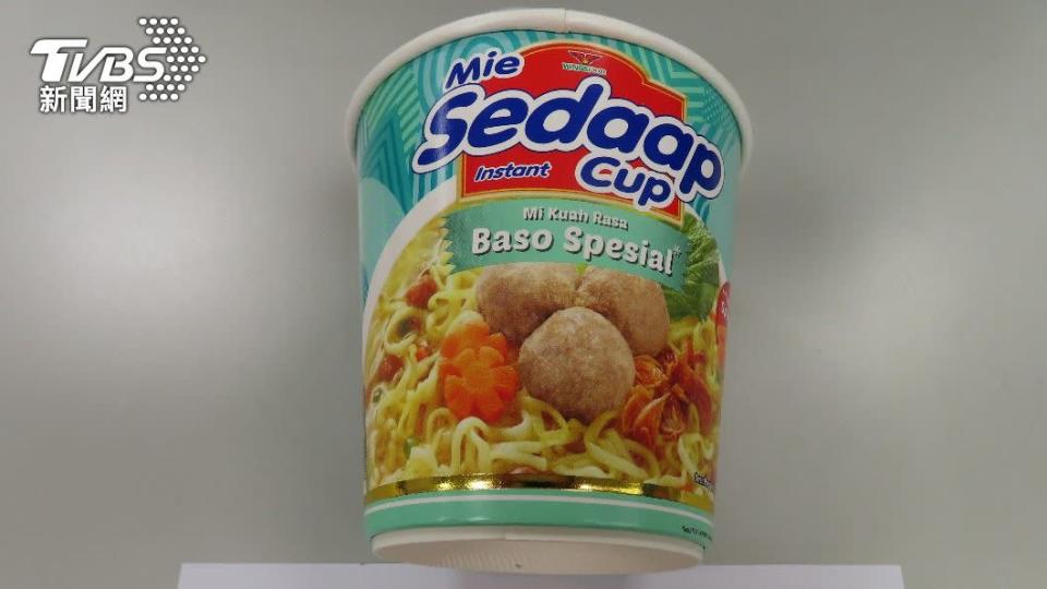 印尼的MIE SEDAAP杯麵驗出農藥。（圖／翻攝食藥署官網）