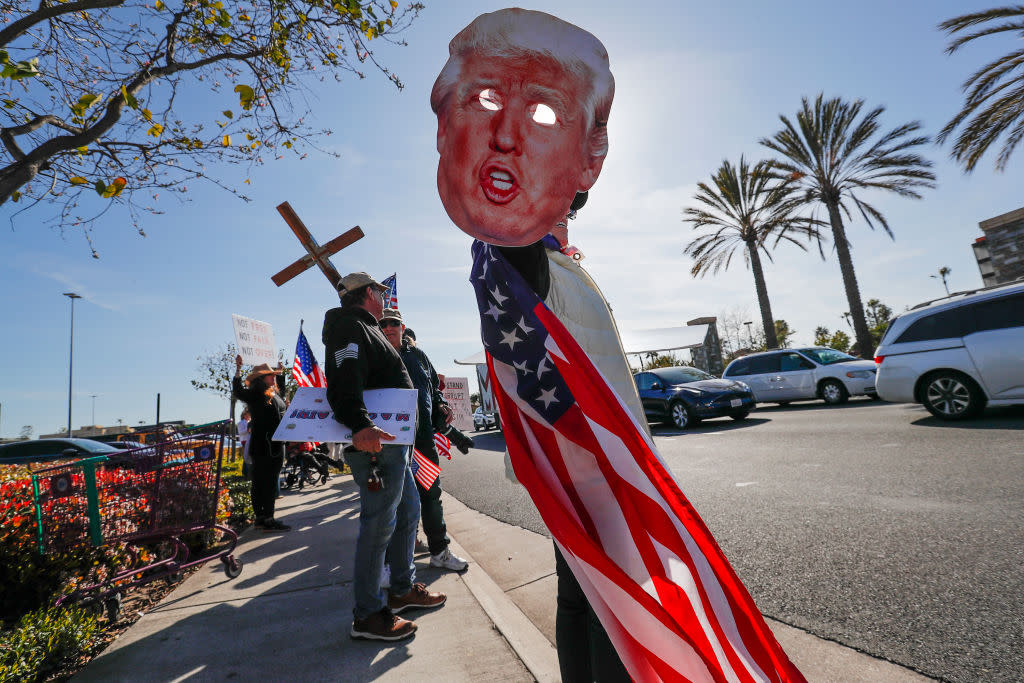 Trump supporters rally in Laguna Hills