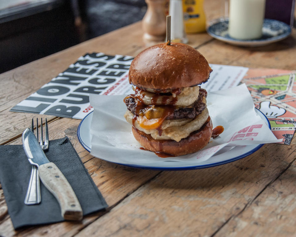 A delicious burger at Lioness of Leith. [Photo: The Lioness of Leith]