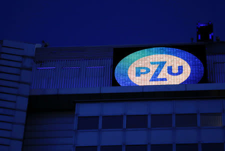 PZU's logo is seen at its headquarters in Warsaw, Poland September 18, 2017. REUTERS/Kacper Pempel