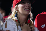 Supporters of President Donald Trump listen to him speak during a campaign rally at Gastonia Municipal Airport, Wednesday, Oct. 21, 2020, in Gastonia, N.C. (AP Photo/Evan Vucci)