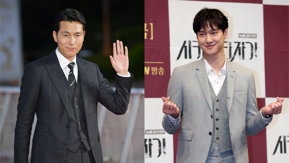 Korean actors Jung Woo-sung (left) and Go Kyung-pyo test positive for COVID-19. (Photo by The Chosunilbo JNS/Imazins via Getty Images, Photo by JTBC PLUS/Imazins via Getty Images)