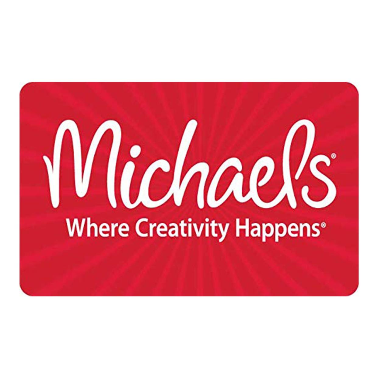 <p><a href="https://www.amazon.com/Michaels-Gift-Card-25-500/dp/B07ZR27G3Y/ref=sr_1_1?tag=syn-yahoo-20&ascsubtag=%5Bartid%7C10070.g.40881068%5Bsrc%7Cyahoo-us" rel="nofollow noopener" target="_blank" data-ylk="slk:Shop Now;elm:context_link;itc:0;sec:content-canvas" class="link rapid-noclick-resp">Shop Now</a></p><p>Gift Card </p><p>Amazon</p><p>$50.00</p><span class="copyright">Amazon/Michaels </span>