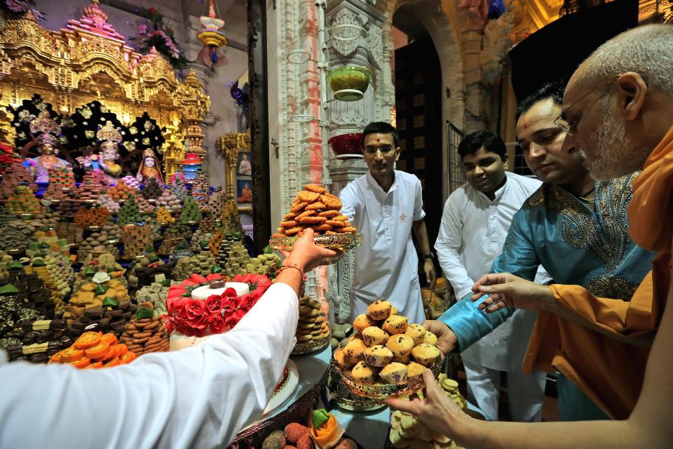 Diwali And Annakut Are Celebrated At The BAPS Shri Swaminarayan Mandir In Neasden