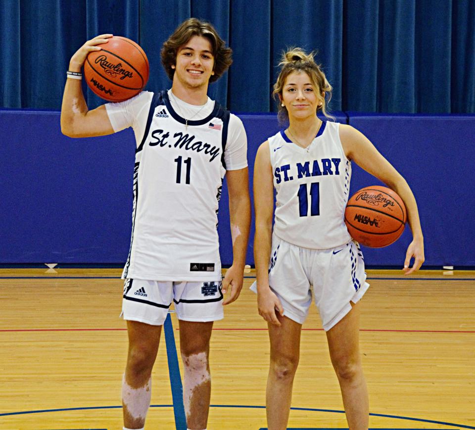 Seniors Gavin Bebble (left) and Macey Bebble (right) are looking forward to their final seasons at Gaylord St. Mary's.