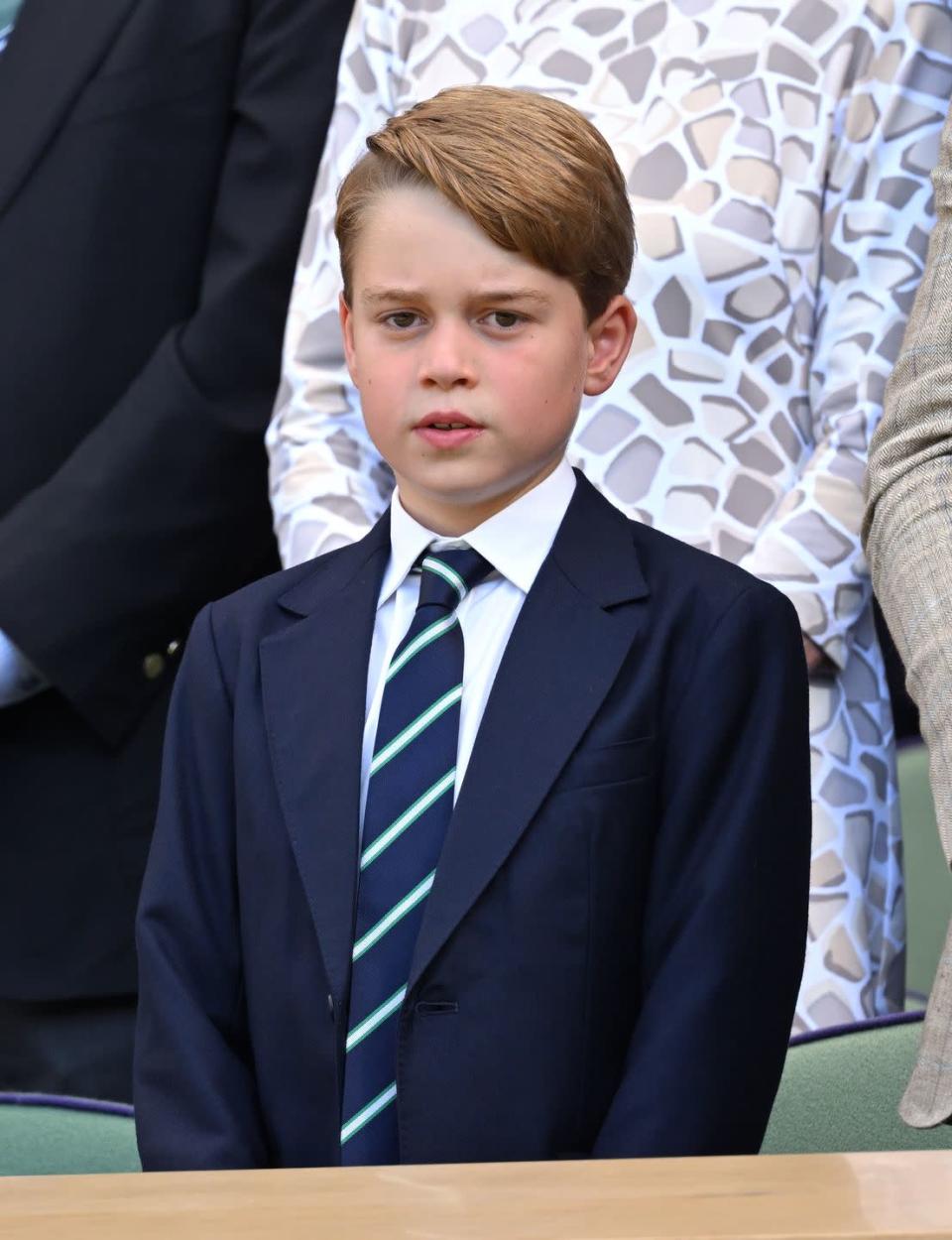 <p><strong>Branch of the Family Tree:</strong> Son of Prince William; grandson of King Charles; great-grandson of Queen Elizabeth II</p><p><strong>More:</strong> <a href="https://www.townandcountrymag.com/society/tradition/g10044961/prince-george-photos-news/" rel="nofollow noopener" target="_blank" data-ylk="slk:The Cutest Photos of Prince George" class="link ">The Cutest Photos of Prince George</a></p>