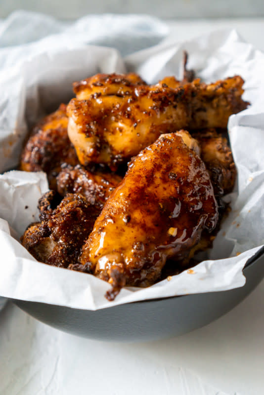 <p>JZ Eats</p><p>Old Bay is a classic seasoning but there's nothing classic about this recipe for wings that's for sure! These wings bring the flavor!</p><p><strong>Get the recipe: <a href="https://jz-eats.com/old-bay-air-fryer-wings/" rel="nofollow noopener" target="_blank" data-ylk="slk:Old Bay Air Fryer Wings;elm:context_link;itc:0;sec:content-canvas" class="link ">Old Bay Air Fryer Wings</a></strong></p>