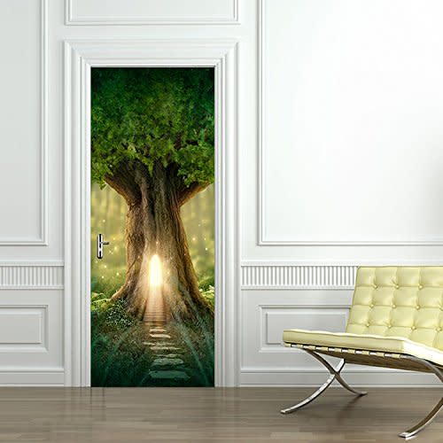 5) Fantasy Tree Door Wallpaper Mural