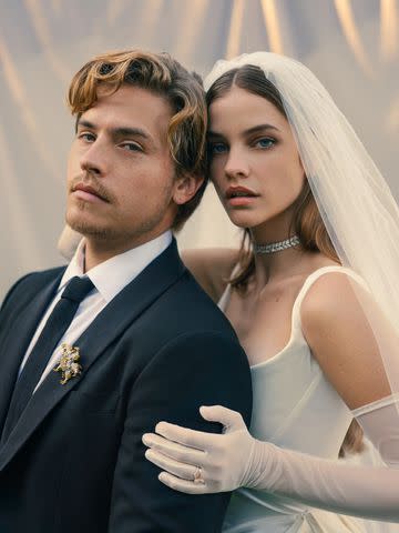 <p>Reduster</p> Dylan Sprouse and Barbara Palvin at their Hungarian wedding in July 2023
