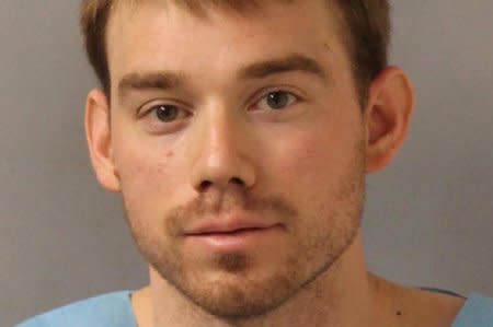 Travis Reinking appears in a booking photo provided by the Metro Nashville Police Department in Nashville, Tennessee, U.S., April 23, 2018.    Metro Nashville Police Department/Handout via REUTERS