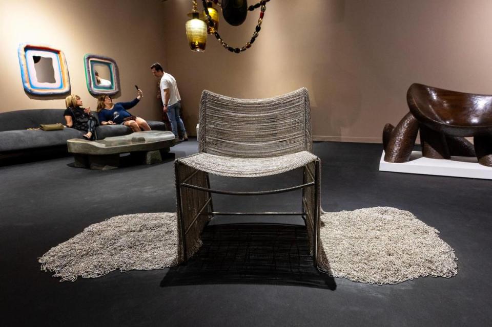 “Creek Chair” by Frieda Escobedo during the VIP opening of Design Miami for Art Basel in Miami Beach, Florida, on Tuesday, December 5, 2023.