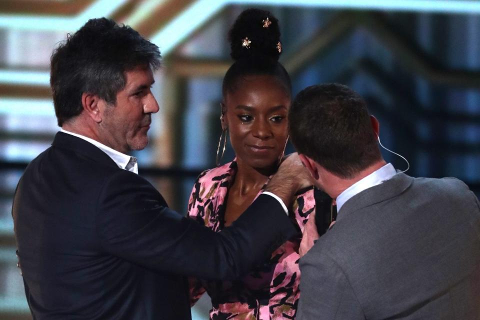 Unhappy: Simon Cowell changed live tour rules after Shan Ako was eliminated: Dymond/Thames/Syco/REX