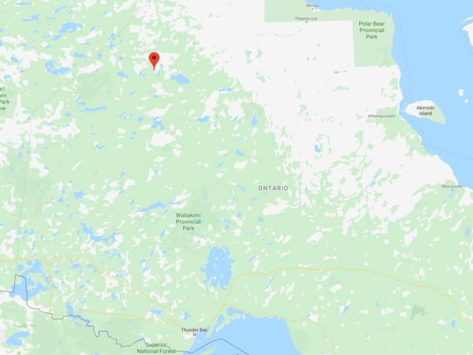 Bearskin Lake First Nation in northwestern Ontario declared a state of emergency Wednesday after dozens of people tested positive for COVID-19. (Google - image credit)