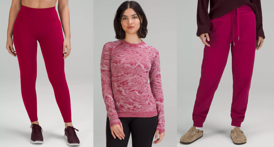 Lululemon's latest We Made Too Much additions include colourful tights, sweats and shirts.