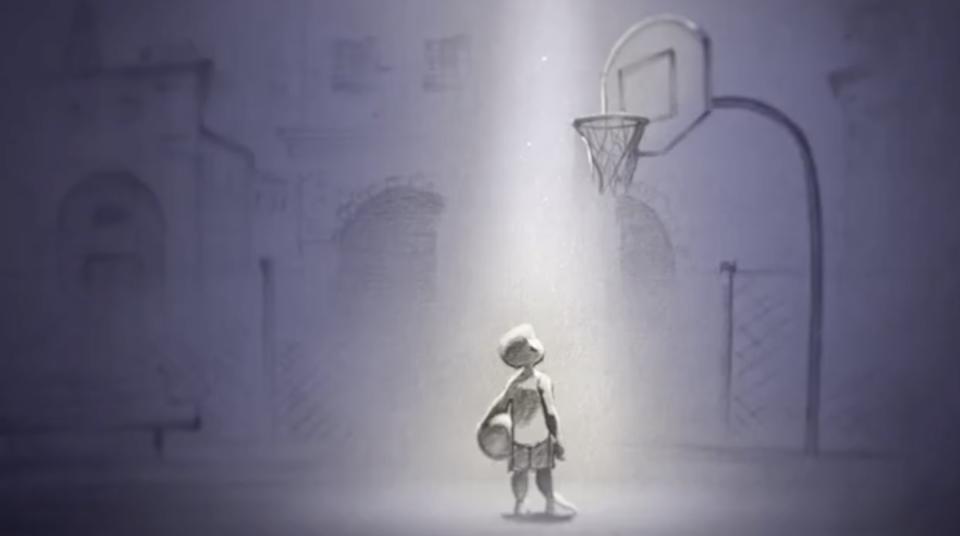 Little Kobe has big dreams in <i>Dear Basketball</i>. (Image: Go90)