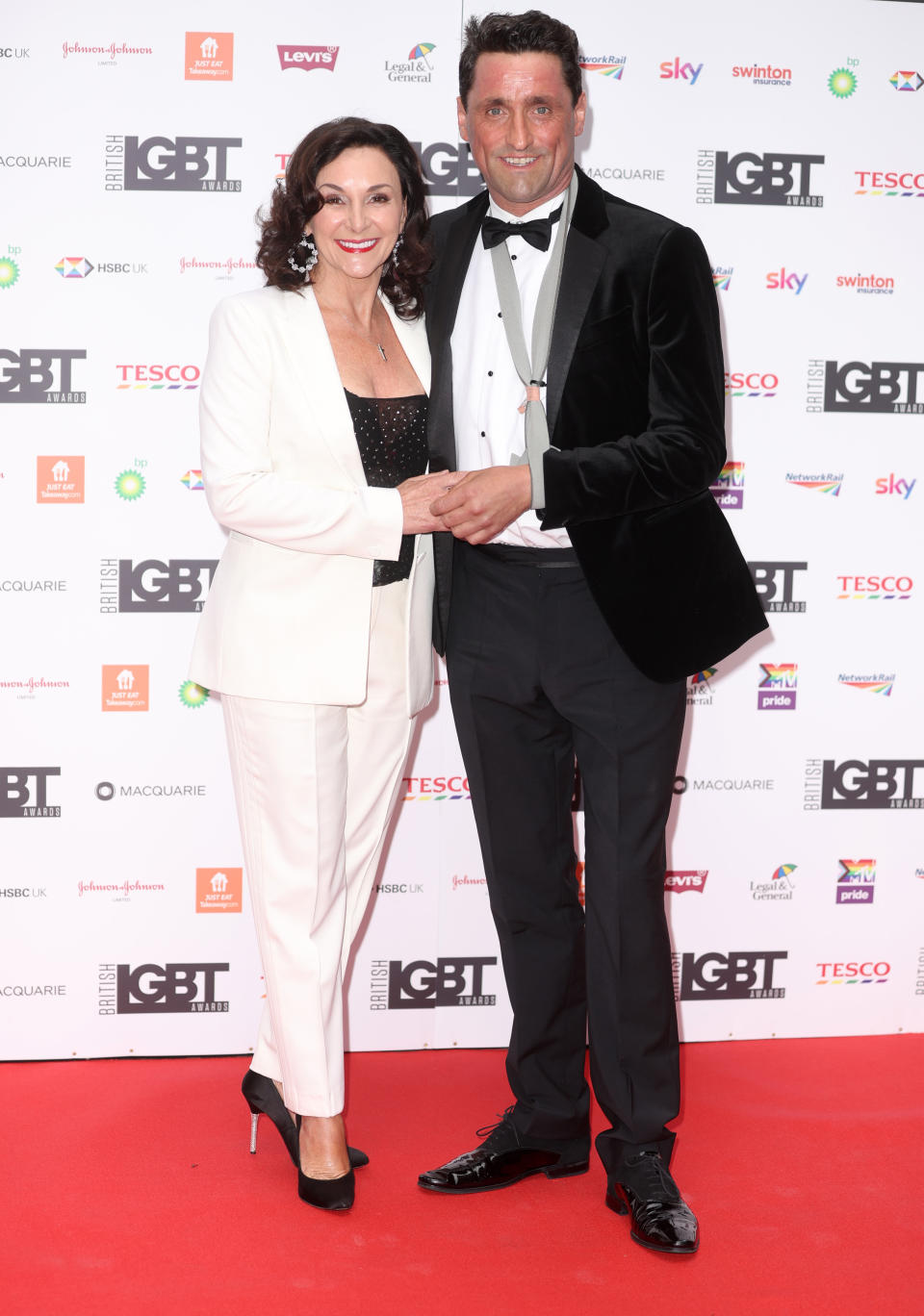 LONDON, ENGLAND - JUNE 24: Shirley Ballas and Danny Taylor attend the LGBT Awards 2022 at The Brewery on June 24, 2022 in London, England. (Photo by Mike Marsland/WireImage)