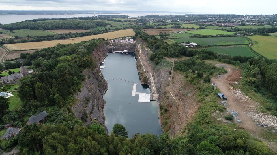 DEEP&#x002019;s 50-acre campus near Bristol in the UK is home to a flooded limestone quarry, once used as an inland dive site. Its Vanguard habitat will be tested there in 2025. - DEEP