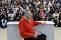 US comedian Jerry Lewis poses at the 2013 Cannes Film Festival