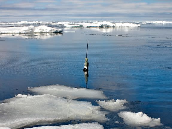 An Argo float adrift in Antarctica's Weddell Sea.