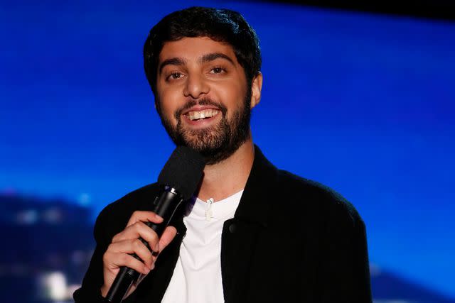 <p>Randy Holmes via Getty</p> Neel Nanda on 'Jimmy Kimmel Live'