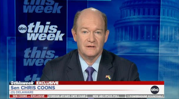 PHOTO: Sen. Chris Coons, D-Del., on “This Week.” (ABC News)