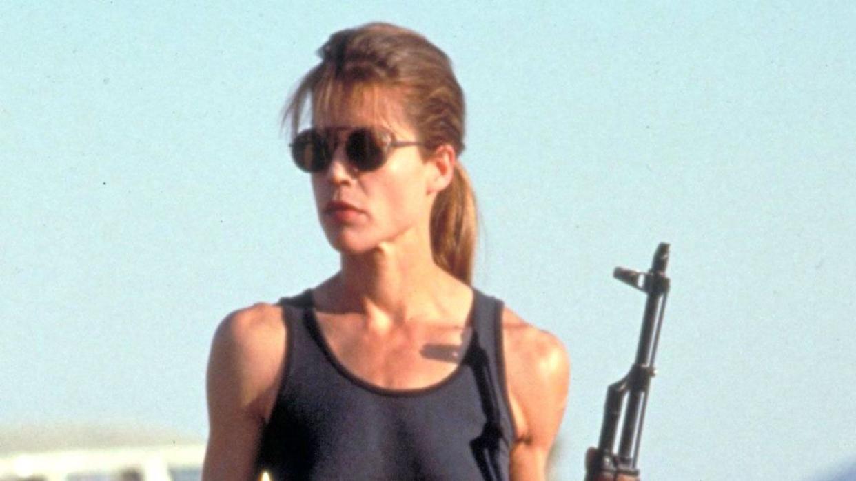  Linda Hamilton in Terminator. 