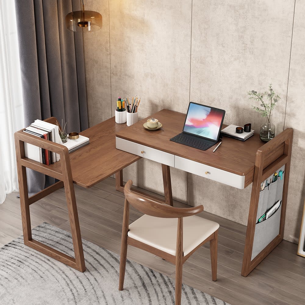 <p><a href="https://go.redirectingat.com?id=74968X1596630&url=https%3A%2F%2Fwww.homary.com%2Fitem%2Fmodern-i-shaped-desk-retracted-extendable-corner-walnut-desk-with-storage-2-drawers-41215.html&sref=https%3A%2F%2Fwww.cosmopolitan.com%2Flifestyle%2Fg61588112%2Fsmall-space-desk%2F" rel="nofollow noopener" target="_blank" data-ylk="slk:Shop Now;elm:context_link;itc:0;sec:content-canvas" class="link rapid-noclick-resp">Shop Now</a></p><p>Modern L-Shaped Desk</p><p>homary.com</p><p>$579.99</p>