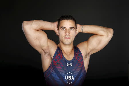 Gymnast Jake Dalton poses for a portrait at the U.S. Olympic Committee Media Summit in Beverly Hills, Los Angeles, California March 9, 2016. REUTERS/Lucy Nicholson/Files